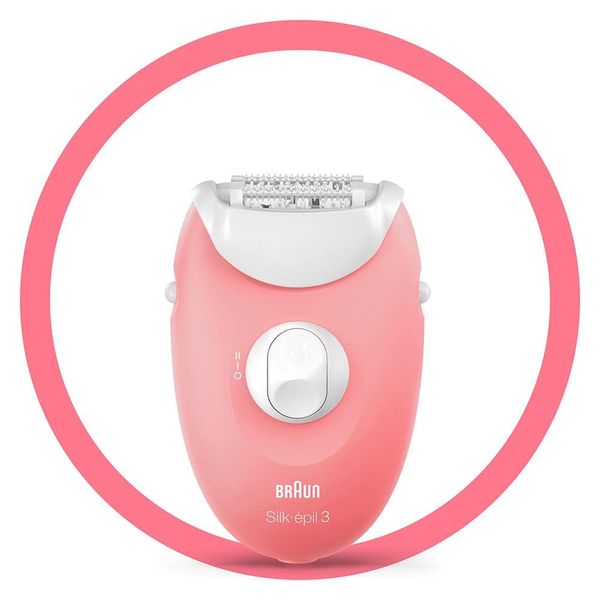 Silk-epil Epilators by Braun Silk-epil 3 3-176 Epilator Pink/White