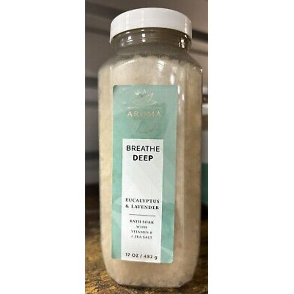 BREATHE DEEP EUCALYPTUS LAVENDER BATH SOAK SALT BATH BODY WORKS 17oz