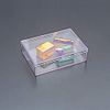 Nakabayashi CSD-BR5F Storage Clear Case, Capti Solid with Lid, L Square, Set of 3