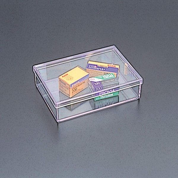 Nakabayashi CSD-BR5F Storage Clear Case, Capti Solid with Lid, L Square, Set of 3