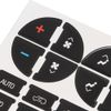 For Chevy GMC Vinyl AC Dash Button Repair Kit Decal Stickers Replacement Black