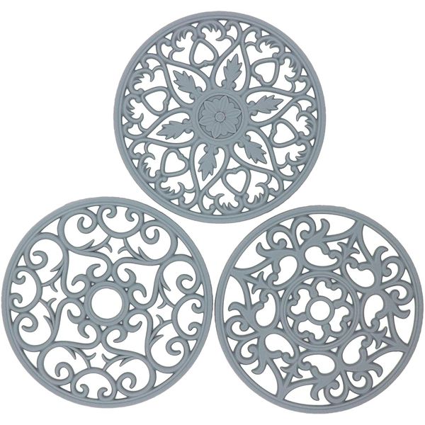 YOUTALLY Trivet, Heat Resistant Trivet, Silicone Mat, Insulation Mat, Insulation Pad, Silicone Insulation Pad, Heat Resistant, Anti-Slip, Waterproof, Thick, Insulated, Flexible, Insulated, Cup Sheet,