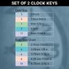 New Brass Universal Clock Key for Winding Clocks 5 Prong Even & Odd Numbers Brass Blessing