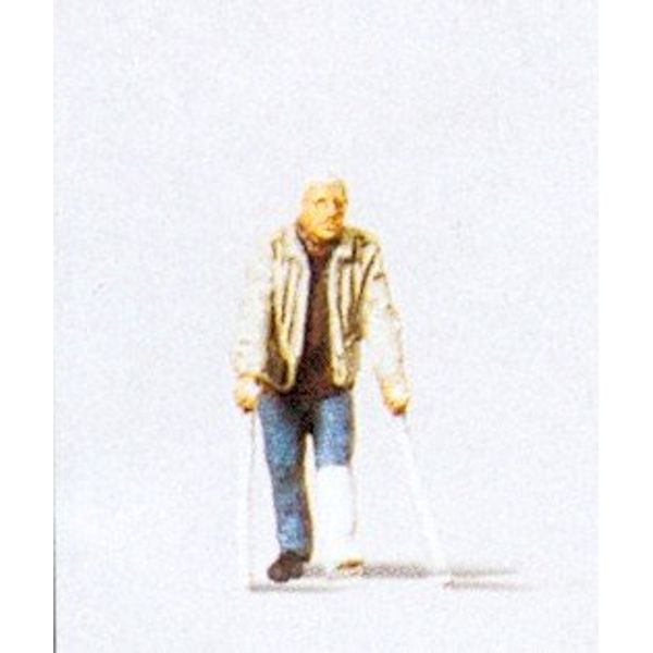 Preiser 28019 Pedestrian On Crutches by Preiser