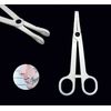 Piercing Clamps 8pcs Disposable Piercing Forceps Clamp Slotted Navel Forceps Piercing Pliers,Suitable for ear, navel, lips, tongue, nose and other body parts piercing tools(TN017-8PCS)