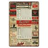 1948 baseball score card metal tin sign