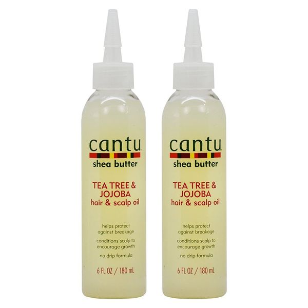 Cantu Shea Butter Tea Tree & Jojoba Hair & Scalp Oil 6 Ounce (180ml) (2 Pack)