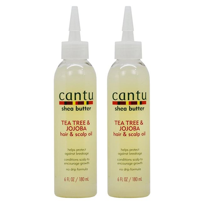 Cantu Shea Butter Tea Tree & Jojoba Hair & Scalp Oil 6 Ounce (180ml) (2 Pack)