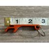 Orange Aluminum Bottle Opener Keychain