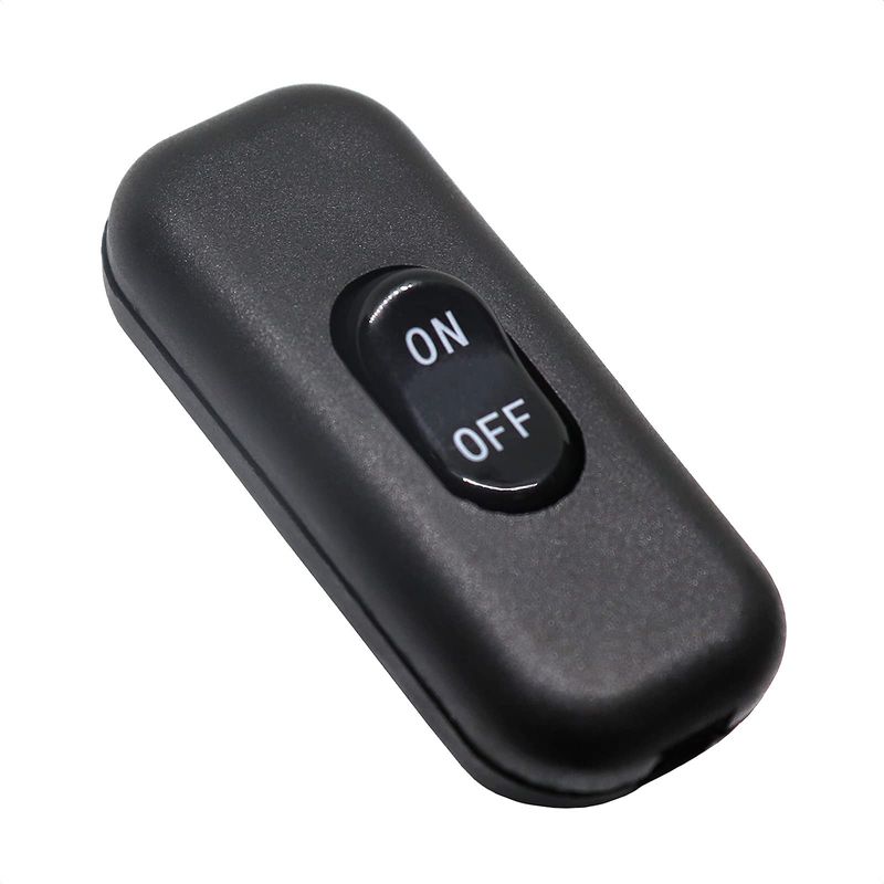 ALEOED Black Inline Cord Switch AC 250V 6A On-Off DPST Control Rocker ...