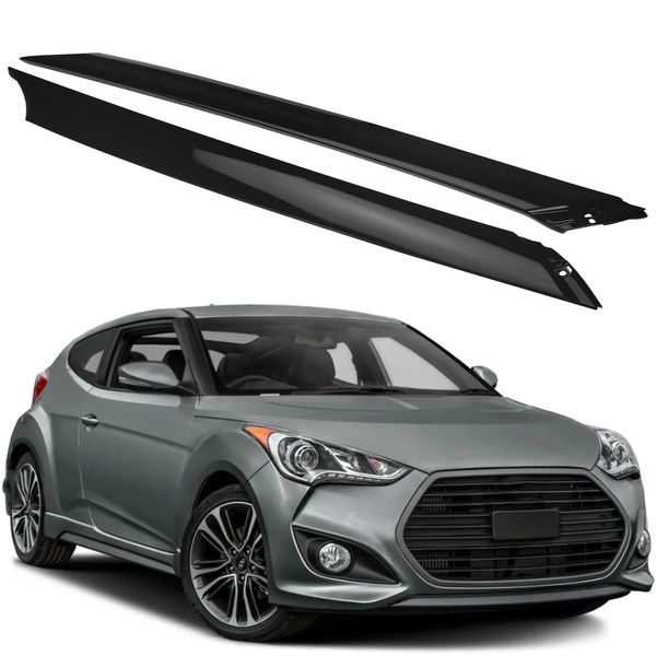 ZONFANT Left & Right Windshield A-Pillar Trim Molding, Front Driver & Passenger Side Windscreen A-Pillar Molding Trim Panel Compatible with 2012-2017 Hyundai Veloster, Replace#861702V000 861802V000