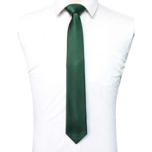 JEMYGINS Mens Dark Green Tie 7cm Silk Necktie for Business and Wedding (17)