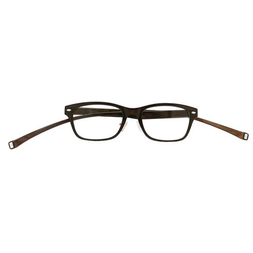 [FaceTrick az Label] マグネット首掛け老眼鏡 UV400クリア防曇加工老眼鏡レンズ/ブルーライトカット鯖江メーカー高性能レンズ老眼鏡 ブラウンフレーム ARG8105-2 +3.00