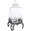 Home 2.25-Gallon Beverage Dispenser with Wire Rack Glass