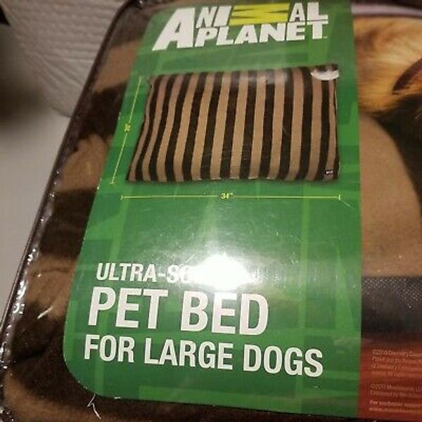 ANIMAL PLANET ULTRA SOFT PET BED for Large Dogs 38"x24" - Removable Cover - NEW