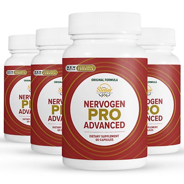 4 Pack Nervogen Pro Advanced, nerve support for neuropathy-60 Capsules x4