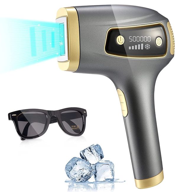Painless IPL Laser Hair Removal for Women Men at Home | Permanent Hair Remover Device for Face Arm Armpits Bikini and Full Body - Uses Latest Ice Cold Intense Pulsed Light Technology