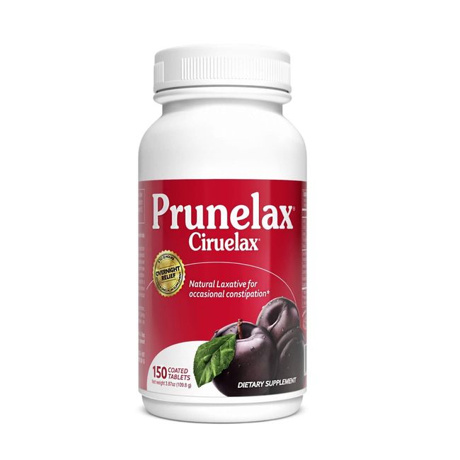 Prunelax Ciruelax Natural Laxative Regular for Occasional Constipation, 150 T...