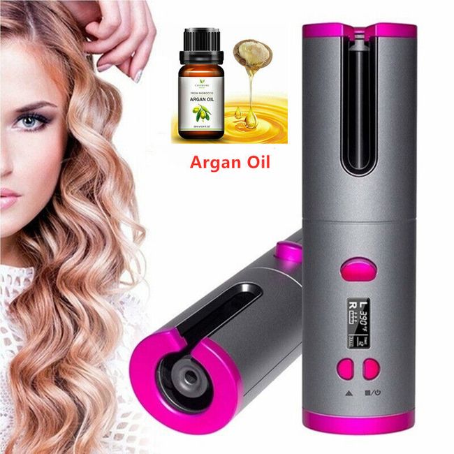 USB Cordless Automatic Rotating Hair Curler Hair Waver Curling Iron Styling Tool