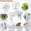 Portable Folding Fish Cleaning Table Camping Table w/ Faucet Hose Grid Rack