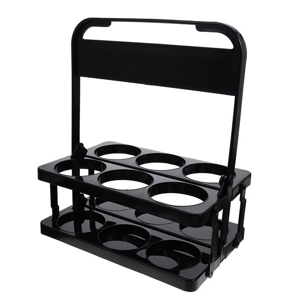 Plastic Beer Portable Folding Basket Creative Foldable 6- Pack Beer Bottle Bucket Holder Foldable Wine Rack Cup Holder for Daily Use KTV Party