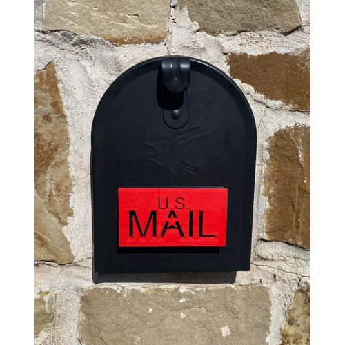 US MAIL Mailbox Flag Kit – Large Red Replacement Flag for Brick & Stone Mailboxes, ASA UV & Weather-Resistant Plastic, Universal Front Mount, 4.02” x 2.27” x 0.59”, USPS Compatible