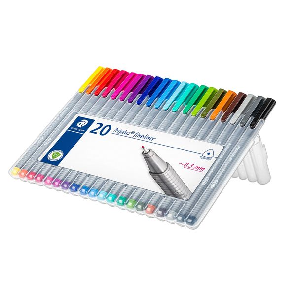 ESTUCHE 20 ROTULADORES COLORES TRIPLUS FINELINER 334