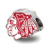 Chicago Blackhawks Enameled Logo Bead (Sterling Sliver)