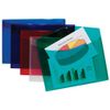 5 x High Grade A3 Coloured Stud Press Wallets Plastic Document Popper Folders
