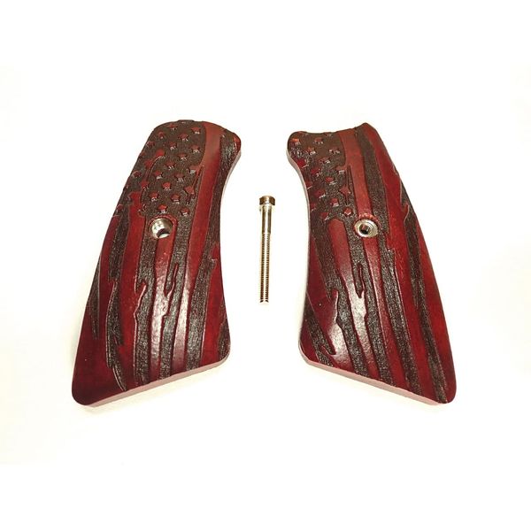 Rosewood American Flag Ruger GP100 Grip Inserts