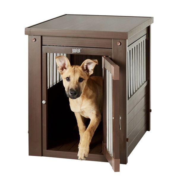 Dog Kennel Wood Bed Crate Pet Cage Wooden Furniture End Table FREE SHIPPING, NEW