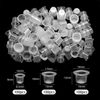 Tattoo Ink Caps, ATOMUS 300pcs Mixed Tattoo Ink Cups Small Medium Large Plastic Tattoo Microblading Pigment Ink Cups Caps Holder