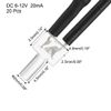 sourcing map 20Pcs 2mm Pre Wired LED, Warm White DC6-12V Diffused Lens, Light Emitting Diodes