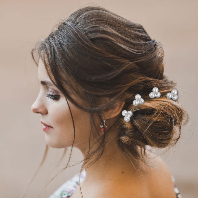 20 Stück Perlenhaarnadeln U-Form Brauthaarnadeln Hochzeit Haarnadeln Perlenhaarschmuck für Frauen Hochzeit Brautjungfer Haarschmuck für Frauen Mädchen