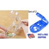 2 pack Pill Cutter Box Ergonomic Design Pill Splitter Stainless Blades Storage