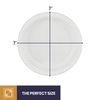 150 Pack - 7 Inch White Plastic Plates Disposable Strong and Sturdy