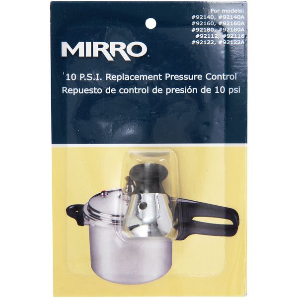 Mirro 92110 Stainless Steel Pressure Cooker and Canner Control, 10-PSI for Model 92140 92140A 92160 92160A 92180 92180A 92112 92116 92122 92122A