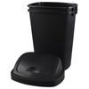 13 Gallon Black Trash Can, Plastic Swing Top Kitchen Garbage Waste Basket 4-Pack