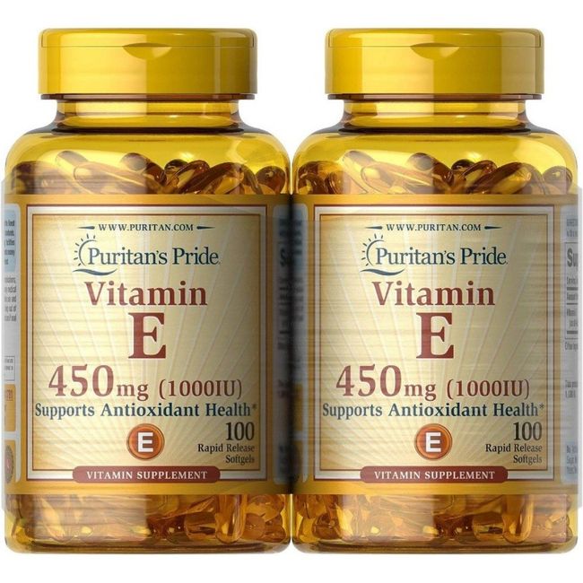 Foreign Friends Puritans Pride Vitamin E 450 Mg 100 Capsules 2 Packs US direct delivery