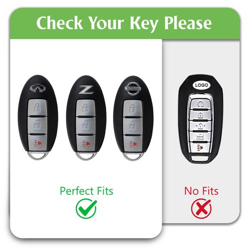 WORCAS for Infiniti 3 Button Key Fob Cover Soft TPU Protection Car Key Case Shell,Compatible with Nissan Armada Murano Rogue Maxima Altima Sedan Pathfinder KR5S(Green)
