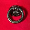 FURNITURE Hardware Drawer Ring Pull Matte Black w/ Backplate 1-3/8" Diameter