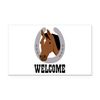 CafePress Horseshoe Welcome Rectangle Car Bumper Magnet