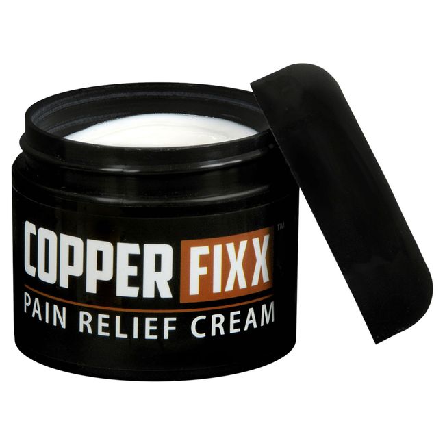 CopperFixx Pain Relief Cream, 2 Fl. Oz Jar powered by Copper with Heat Technology with Arnica for Muscle Pain and stiffness and Joint Inflammation, Knee, Back, Shoulder and Arthritis Pain. Fast Acting
