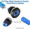XMSJSIY SC to SC Fiber Optic Panel Mount Coupler Embedded Threaded Fixed Mount Adapter SC Female to Female Coupler Simplex Single Mode Network Connector Module - 2PCS