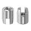 sourcing map Self Tapping Threaded Inserts, 15pcs Inner M5-0.8 Outer M8x10 303 Stainless Steel Slotted Thread Repair Inserts Nuts