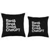 Bing Bard Ernie ChatGPT AI Chatbot Machine Learning Tech Throw Pillow