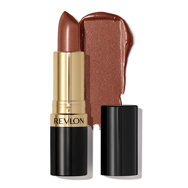 Revlon Lipstick, Super Lustrous Lipstick, Creamy Formula For Soft, Fuller-Looking Lips, Moisturized Feel, 300 Coffee Bean, 0.15 oz