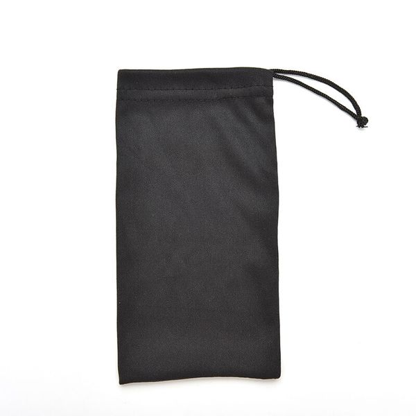 Sunglasses Eye Glasses Cloth Pouch Drawstring Bag Black