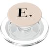 Cute Letter E Initial Heart Monogram PopSockets MagSafe PopGrip for iPhone