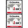 Cloudisk Pack von 2 Compact Flash Card (1GB)